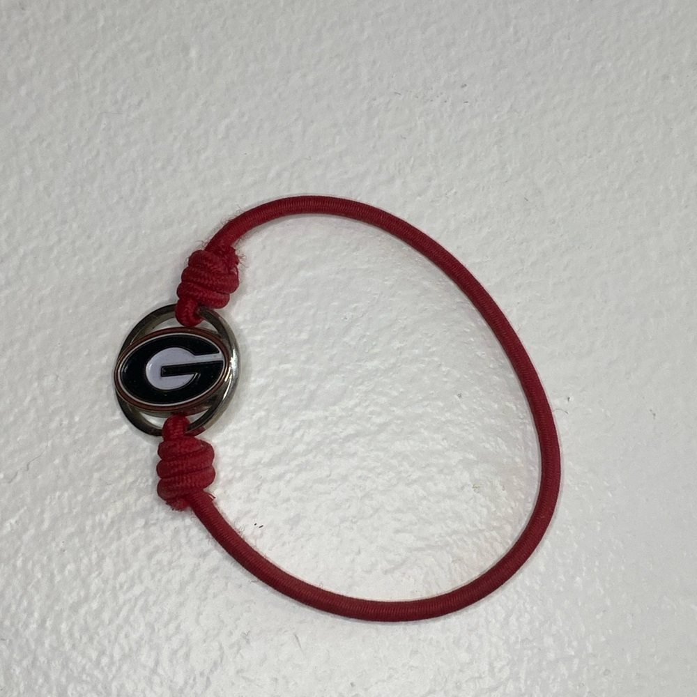 Red and Silver Georgia Bulldogs Alana Bracelet